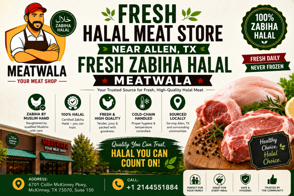 best halal meat store near Allen TX