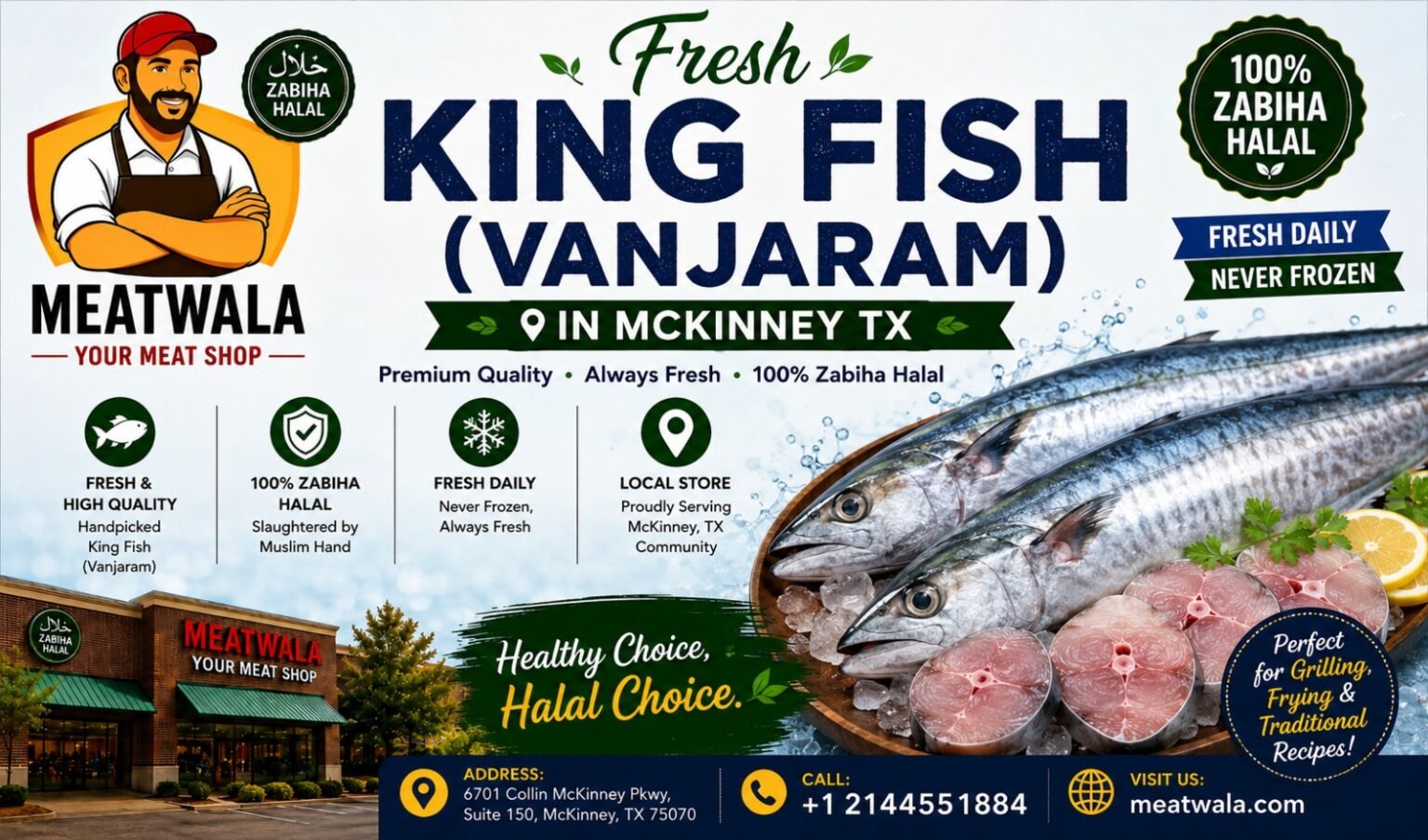 Fresh King Fish (Vanjaram) in McKinney TX